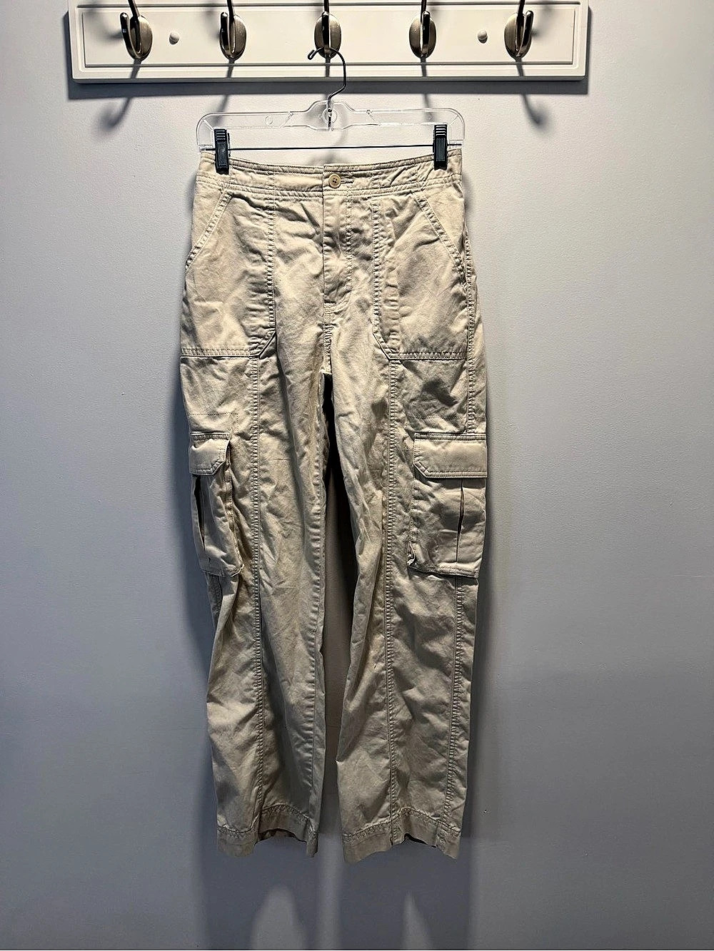 Abercrombie & Fitch Utility Cargo Pants Cream Waist 25